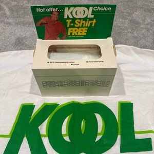 Vintage Kool Cigarettes Shirt Adult L Promo T-Shirt USA 90s NEW IN UNOPENED BOX